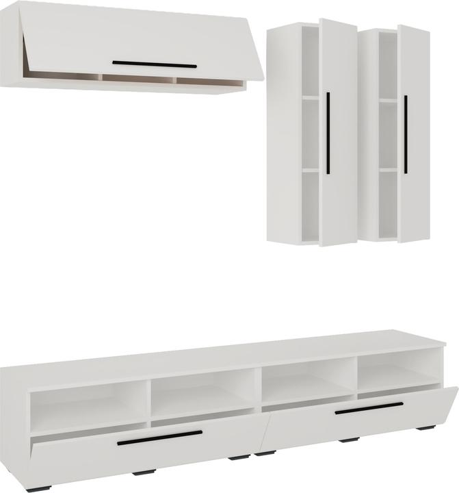 Produktbild VCM TV Lowboard Fernsehschrank Schrankwand Wohnzimmer Anbauwand Wohnwand Arila XL (190 x 40 x 200 cm)