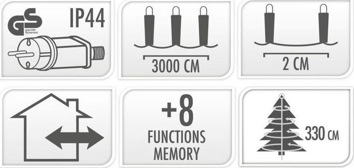 Productafbeelding Mi>lock ® Feeënverlichting 1500 LED voor binnen en buiten warm wit (33 m)