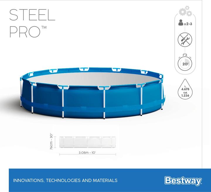 Actual product image Bestway Steel Pro Set (Ø 305 x 76 cm)
