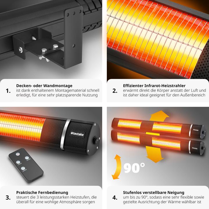 Image du produit tectake Radiateurs infrarouges (3000 W)