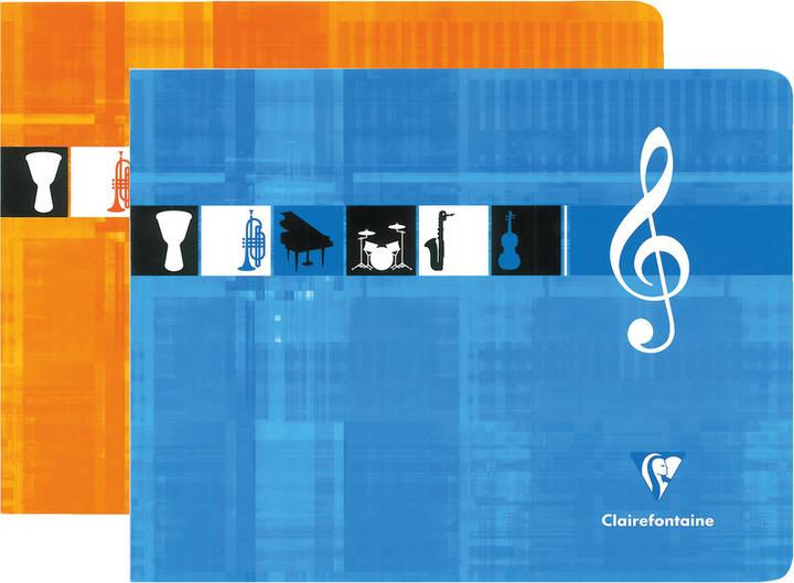 Produktbild Clairefontaine Notenheft (17 x 22 cm, Liniert, Harter Einband)