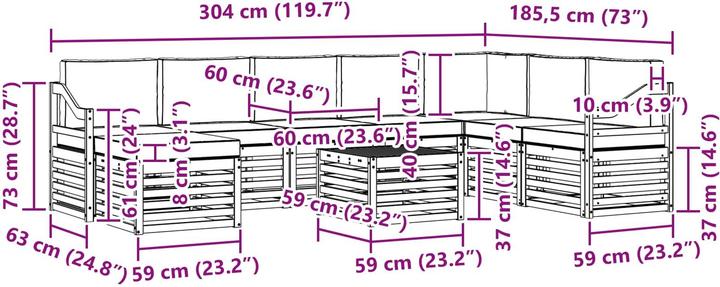 Produktbild vidaXL Outdoor-Sofa