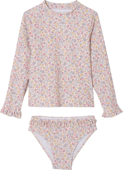 Produktbild Vertbaudet Mädchen-Set mit UV-Schutz: Badeshirt & Bikinihose mit Rüschen (158)