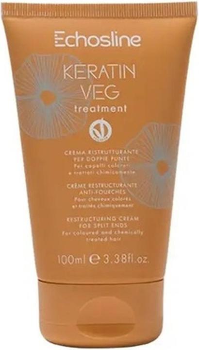 Actual product image Echosline Keratin Veg Cream For Split Ends 100ml (100 ml)