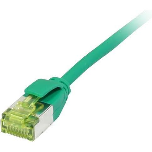 Synergy 21 Patchkabel RJ45, CAT6A 500Mhz, 1,0m, grün, UFTP, slimline rund d3,8mm, TPELSZHSu (U/FTP, CAT6a, 1 m), Netzwer...