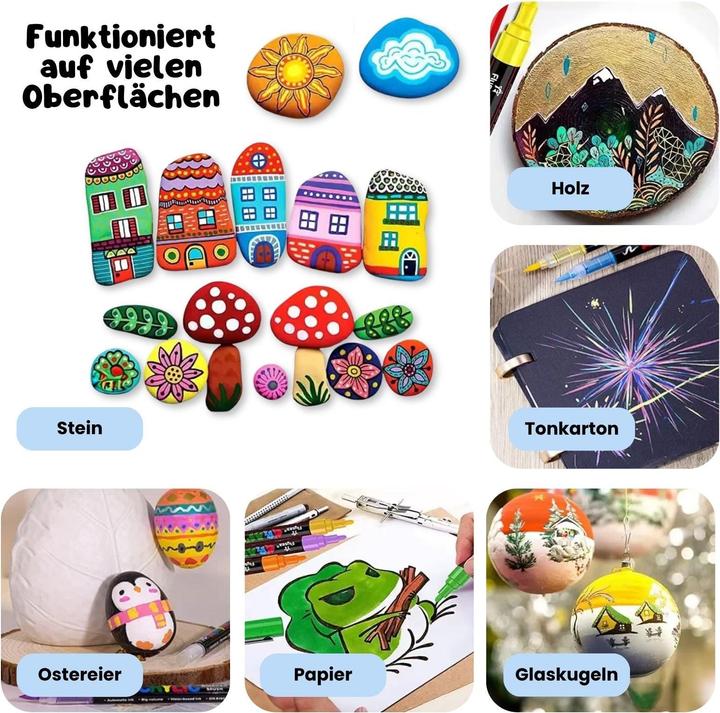 Image du produit Hermex 72-tlg. Set Acrylmarker Arcrylstifte Acryl Brush Marker Pinselstifte (72 x)