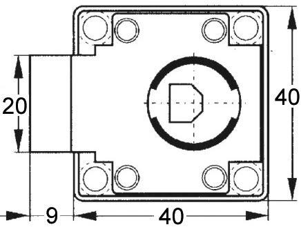 Immagine prodotto BMB Serratura a vite Backset 25 mm sinistra/destra a chiave uguale (Cilindro profilato)