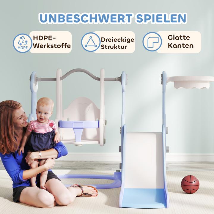 Image du produit Aiyaplay Kinderschaukel mit Rutsche Kunststoff Hellblau