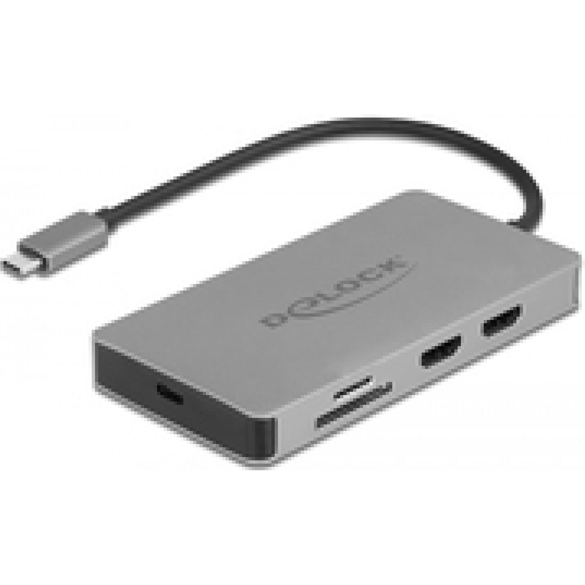 Delock USB Type-C™ Dockingstation 4K (USB-C, 3 Ports), Dockingstation + USB Hub, Grau