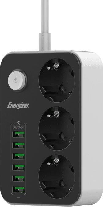 Produktbild Energizer Steckdosenleiste mit EPB2500W00EU Schalter (3 x, USB-A, 2 m)