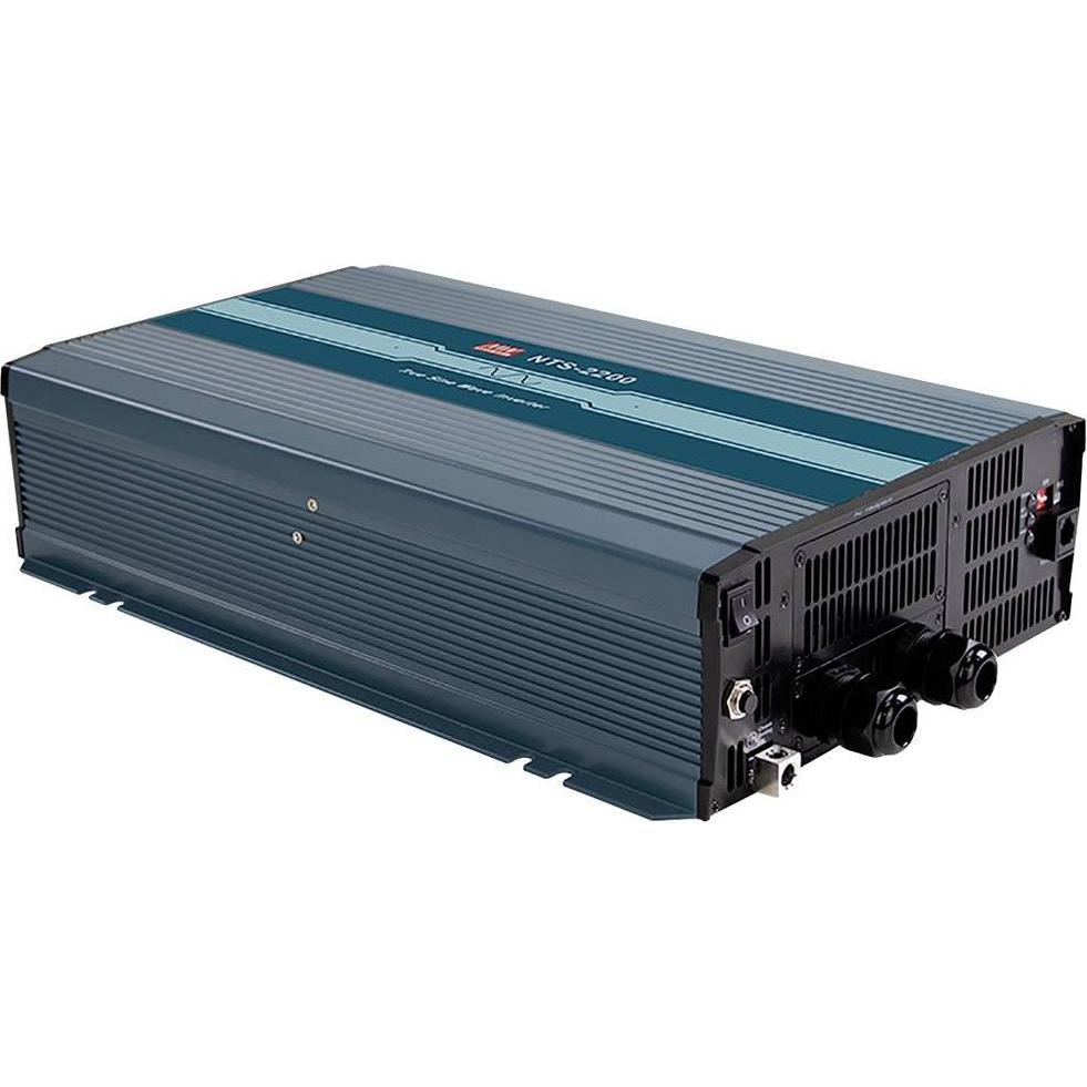 MeanWell, Convertitore di tensione, NTS-2200-212EU - Inverter sinusoidale 2200 W 12 V contatto di protezione