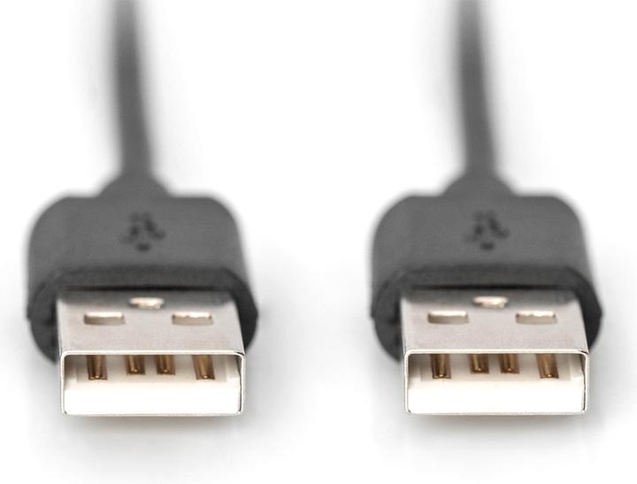 Produktbild Digitus ASSMANN USB Anschlusskabel Typ A St/St 1,8m USB 2.0 kompatibel sw (1.80 m, USB 2.0, 2.50 W)