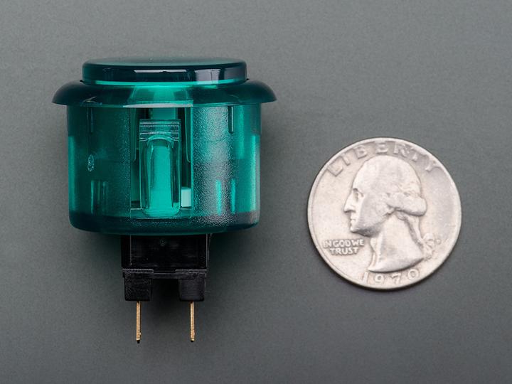 Produktbild OEM Arcade Button 30mm Grün Transparent