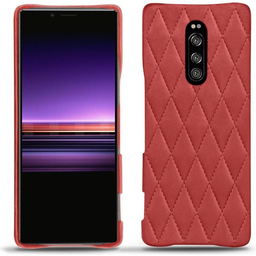 Noreve Lederschutzhülle (Sony Xperia 1), Smartphone Hülle, Rot