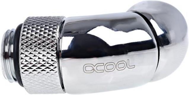 Actual product image Alphacool Icicle angle adapter double 45° rotatable G1/4 AG to G1/4 IG