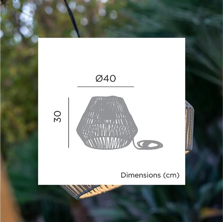 Productafbeelding Newgarden CONTA LED oplaadbare hanglamp, buiten, draadloos met afstandsbediening, USB IP54 (900 lm, IP54)