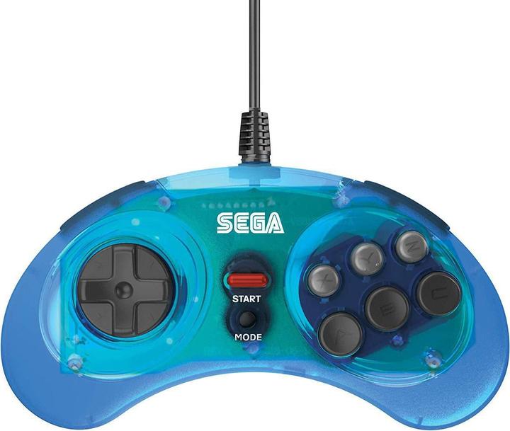 Image du produit retro-bit SEGA MegaDrive 8-boutons USB Pad, bleu (PC, Mac, Switch, iOS)
