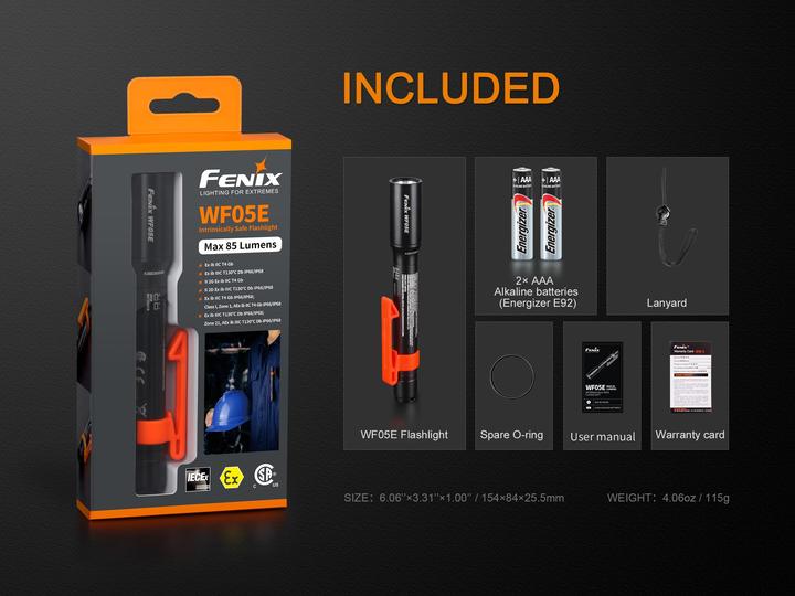 Actual product image Fenix WF05E (13.45 cm, 85 lm)