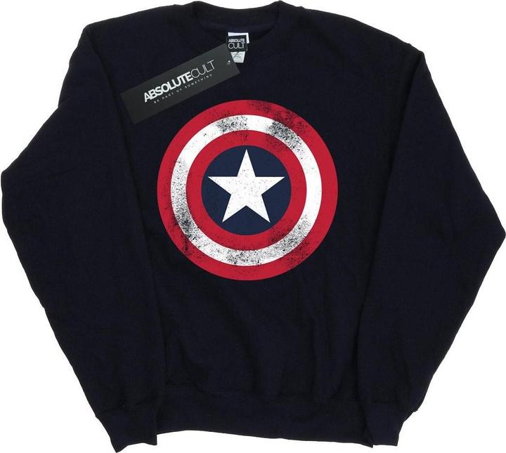 Image du produit - Sweat CAPTAIN AMERICA DISTRESSED SHIELD - Fille (140, 146)