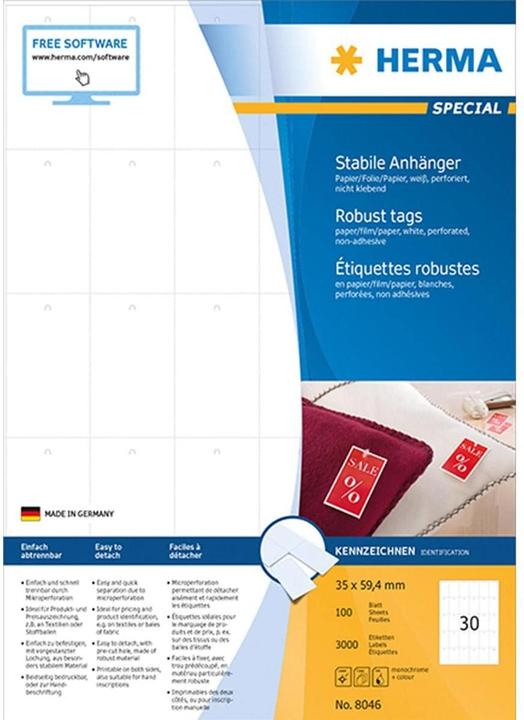 Image du produit Herma Étiquettes volantes A4