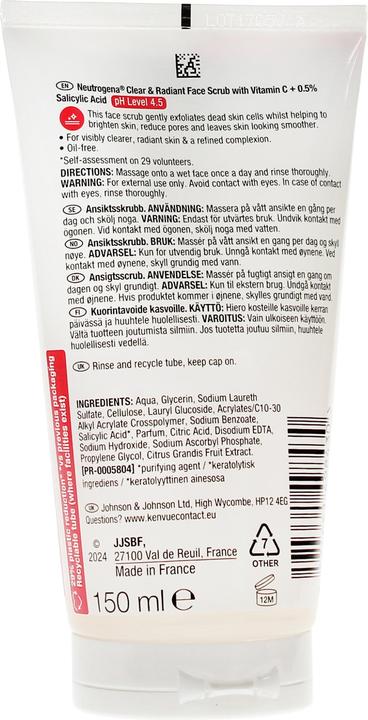 Immagine prodotto Neutrogena Esfoliante quotidiano Refreshingly Clear (Scrub detergente, 150 ml)