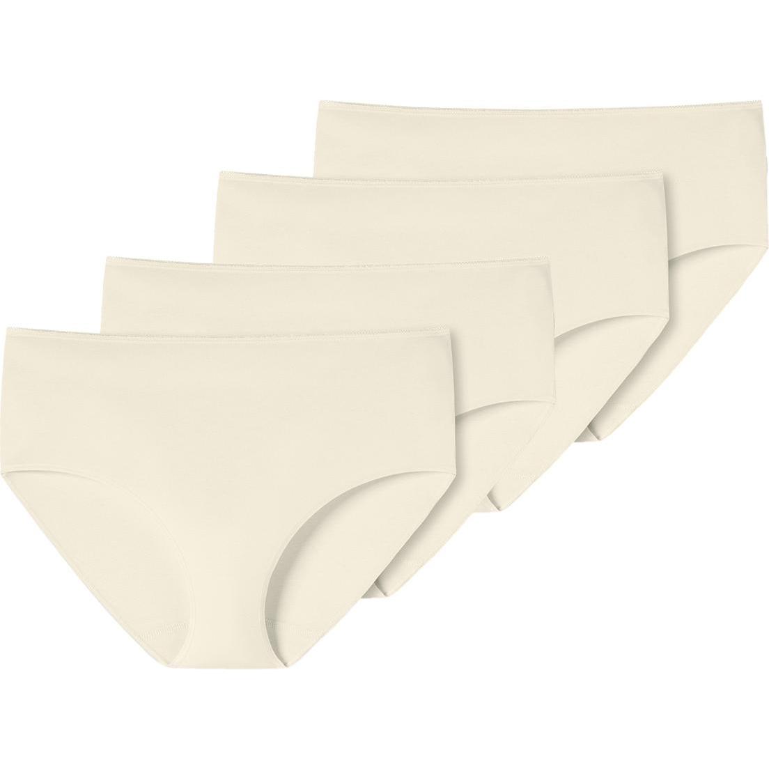 Uncover by Schiesser, Damen, Unterhosen, 4er Pack Bamboo Cotton Midi Slip, Weiss, (S, 4er Pack)
