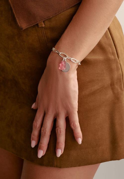 Actual product image Thomas Sabo Charm-Goldbären-Anhänger in Pink Connect Silber (Sterling Silver)