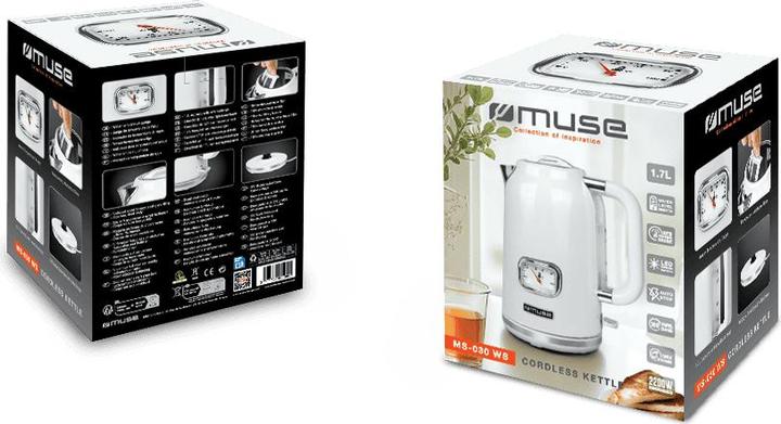 Actual product image Muse MS030 W Stainless Steel Kettle White (1.70 l)
