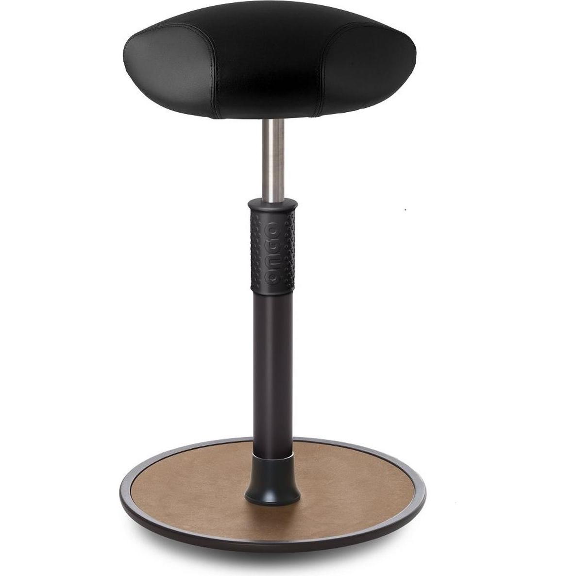 Ongo, Bürostuhl, Sitz- Stehhocker Free Tall Triangel skai Kunstleder schwarz schwarz /Natur