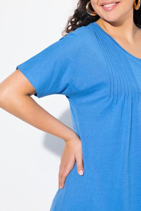 Produktbild Ulla Popken Jerseykleid, Biesen, A-Linie, V-Ausschnitt, Halbarm (54)