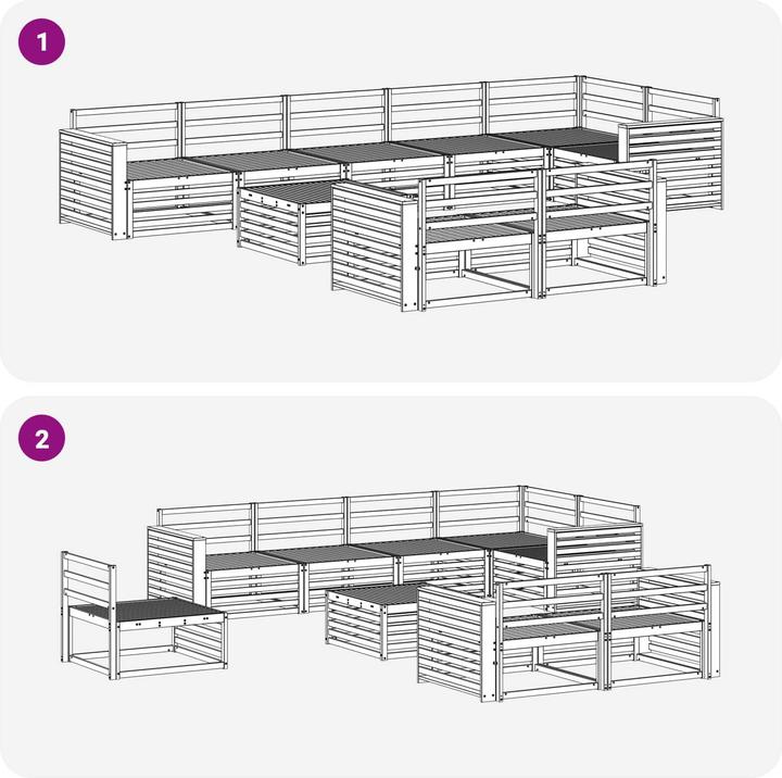 Produktbild vidaXL Outdoor-Sofa