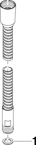 Actual product image Dornbracht Metal hose 1750 mm 1/2 x 3/8, chrome (175 cm)