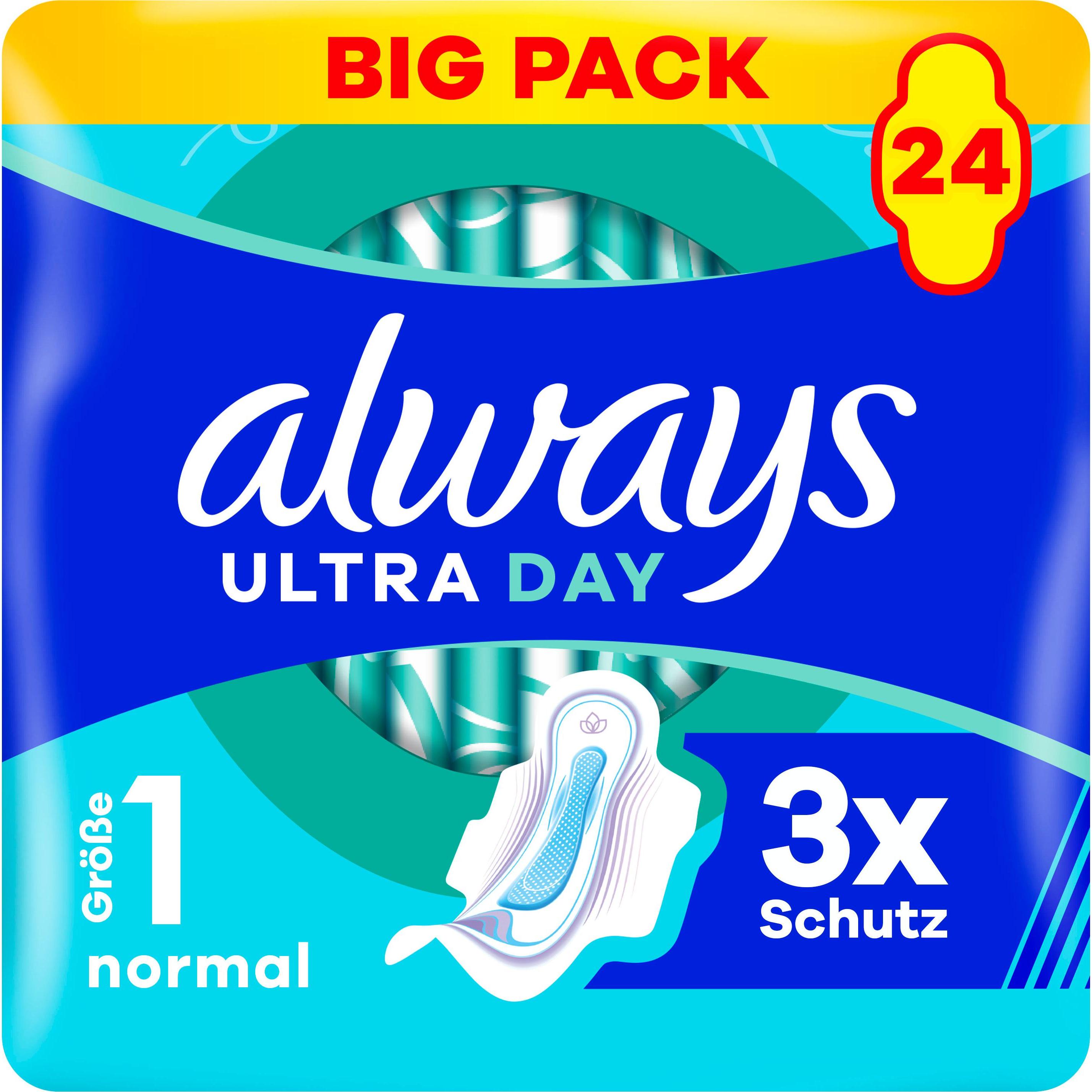Always, Binden, Ultra Binde Normal mit Flügeln BigPack (24 x, Damenbinden)