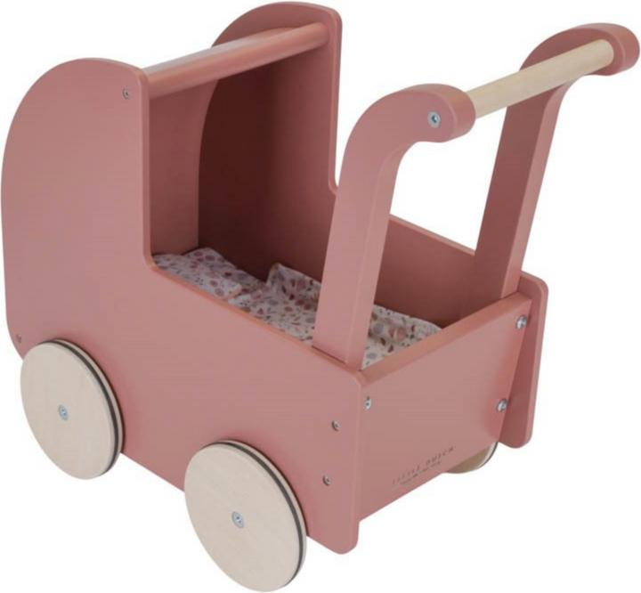 Little Dutch Poussette de poupée en bois FSC, textile inclus