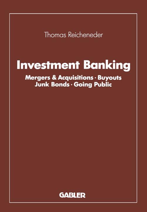 Produktbild Investment Banking (Deutsch, Thomas Reicheneder, 2012)