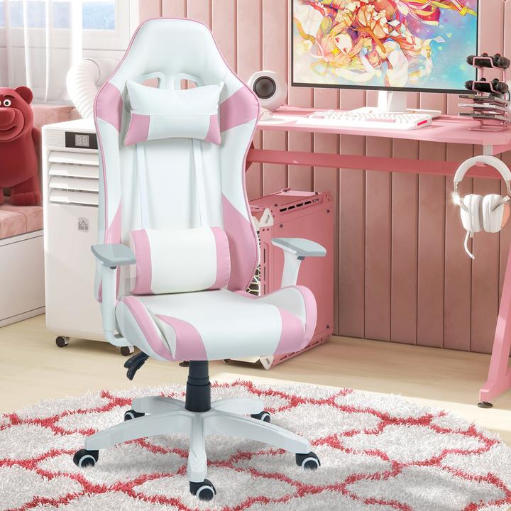 Image du produit Homcom Gamingstuhl Kunstleder Rosa
