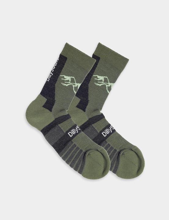 Actual product image DillySocks Active Merino Greens (39 - 42)