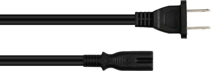 Actual product image Kabelmeister Power cable USA Type A (NEMA 1-15P) to C7/Euro 8 socket (straight), UL, black, AW (5 m)