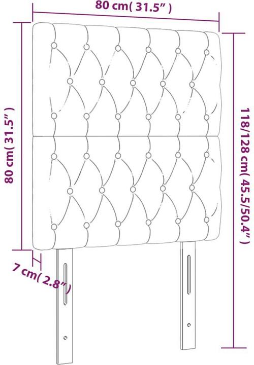 Actual product image vidaXL Mathew (80 x 7 x 128 cm)