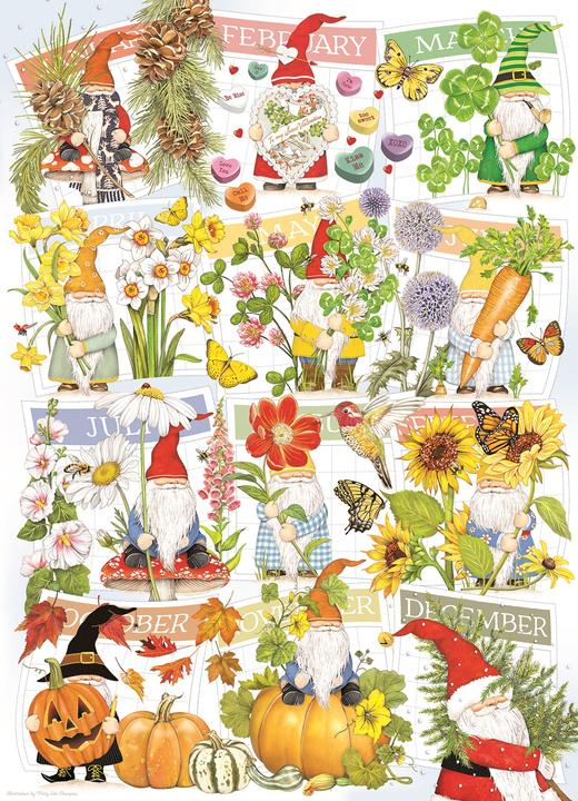Actual product image Cobble Hill Puzzle 1000 pieces A Happy Gnome Life (1000 pieces)