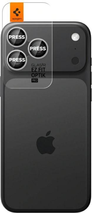 Produktbild Spigen Glass tR EZ Fit Optik Pro 2 Pack (2 Stk., Apple iPhone 14 Pro, Apple iPhone 14 Pro Max, Apple iPhone 15 Pro, Apple iPhone 15 Pro Max, Apple iPhone 16 Pro, Apple iPhone 16 Pro Max, Apple iPhone 17 Pro, Apple iPhone 17 Pro Max)