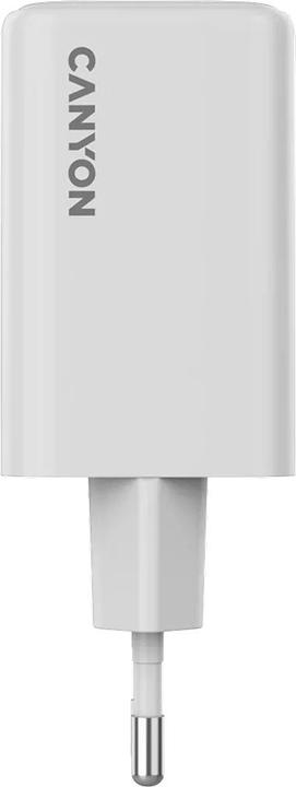 Actual product image Canyon Charger CU65ACC GaN 65W PD, 3-port (USB-A/USB-C) WH retail (65 W, 3 ports)
