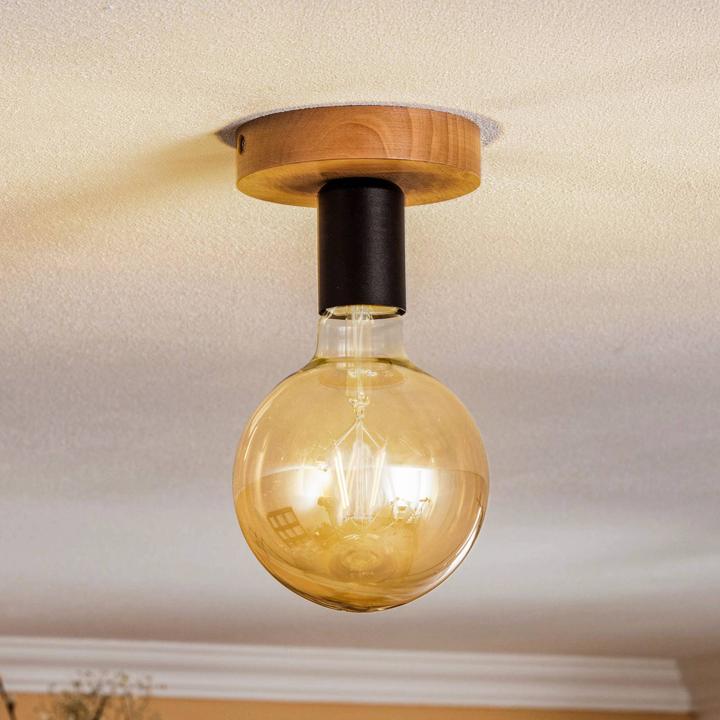 Actual product image Envostar Esan Ceiling Light Beech Wood 1 Flame (E27)