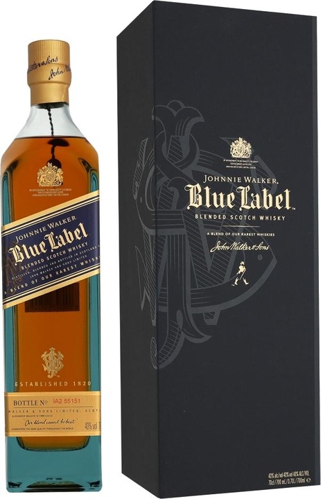 Image du produit Johnnie Walker Label bleu (Whisky mélangé, Scotch Whisky, 1 x 70 cl)