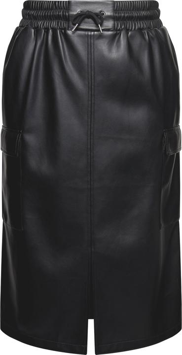 Immagine prodotto Ulla Popken Gonna in similpelle con cintura elastica, tasche e piega baciata (48)