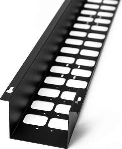 Actual product image TecLines TKW003 Horizontal cable tray 1000mm, black (100 cm)