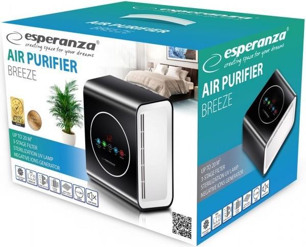 Actual product image Esperanza EHP001 Air purifier 45 dB (20 m²)