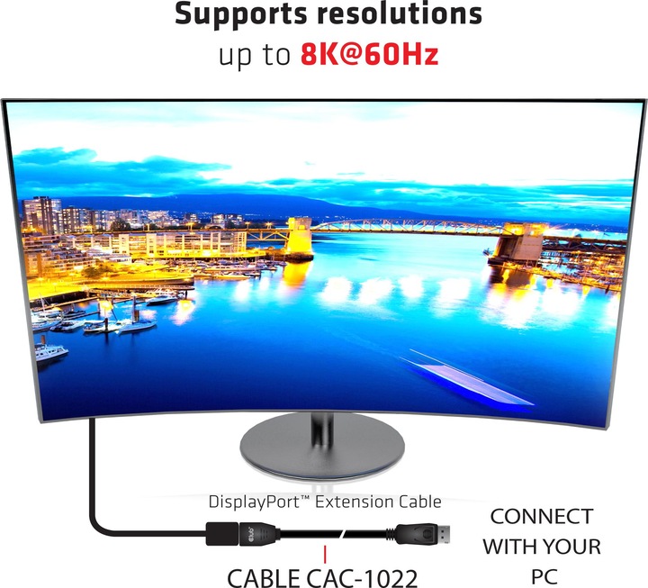 Actual product image Club 3D DisplayPort — DisplayPort (2 m, DisplayPort)