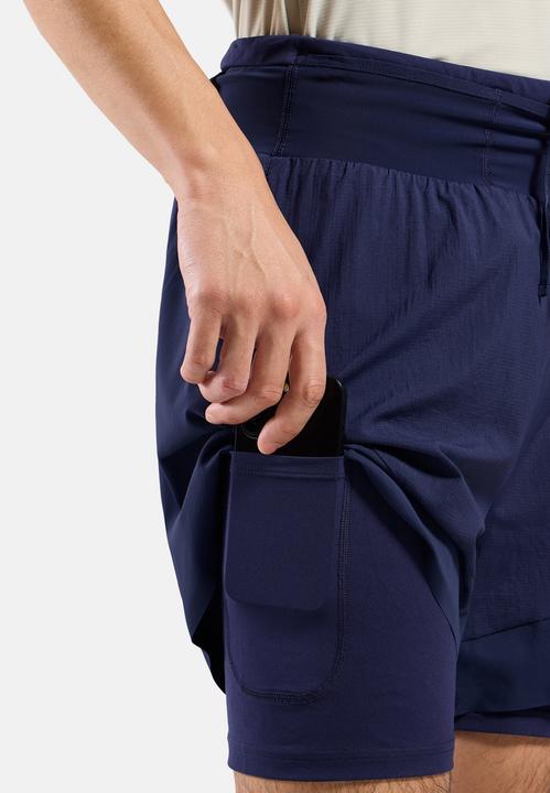 Actual product image Odlo Herren X-Alp Trail 6 Inch 2-In-1 Shorts (L)