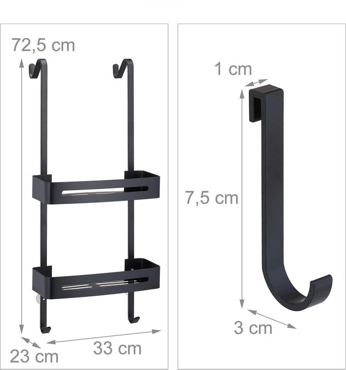 Immagine prodotto Relaxdays Portaoggetti doccia (33 x 23 x 72,5 cm)